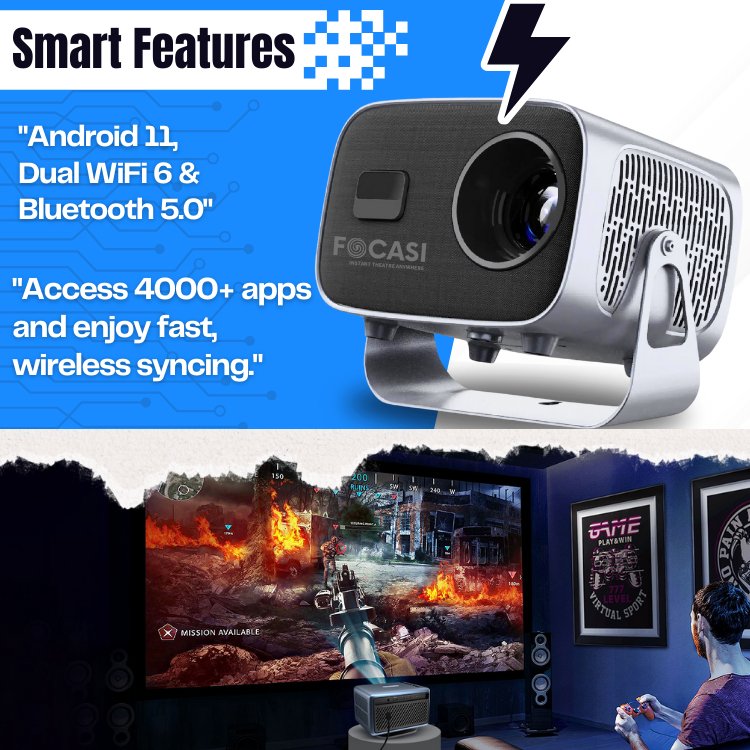 Focasi 310 Projector for Home HD Android - FOCASI