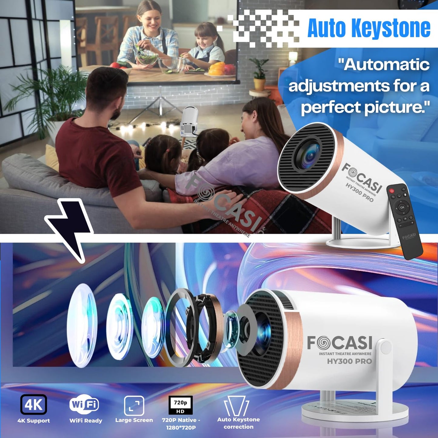 Projector for Home FOCASI300 PRO - FOCASI