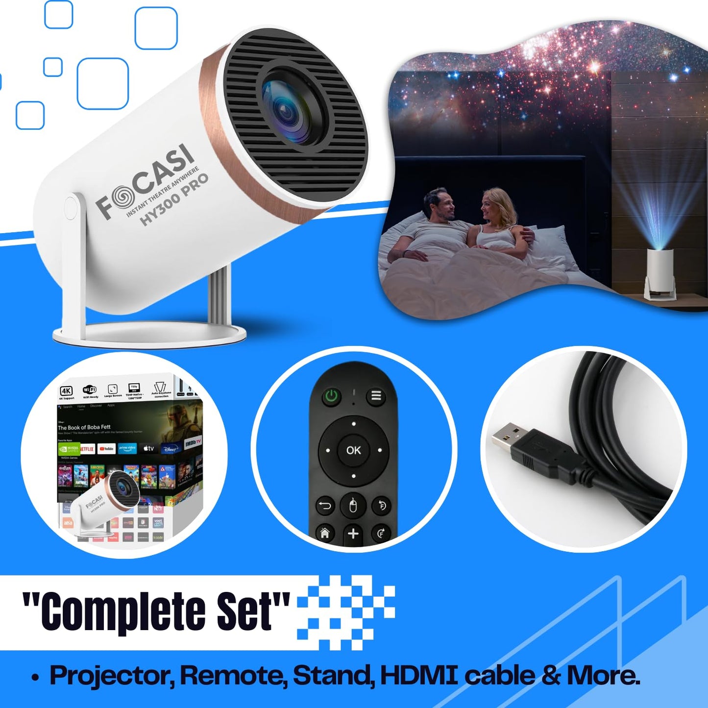 Projector for Home FOCASI300 PRO - FOCASI