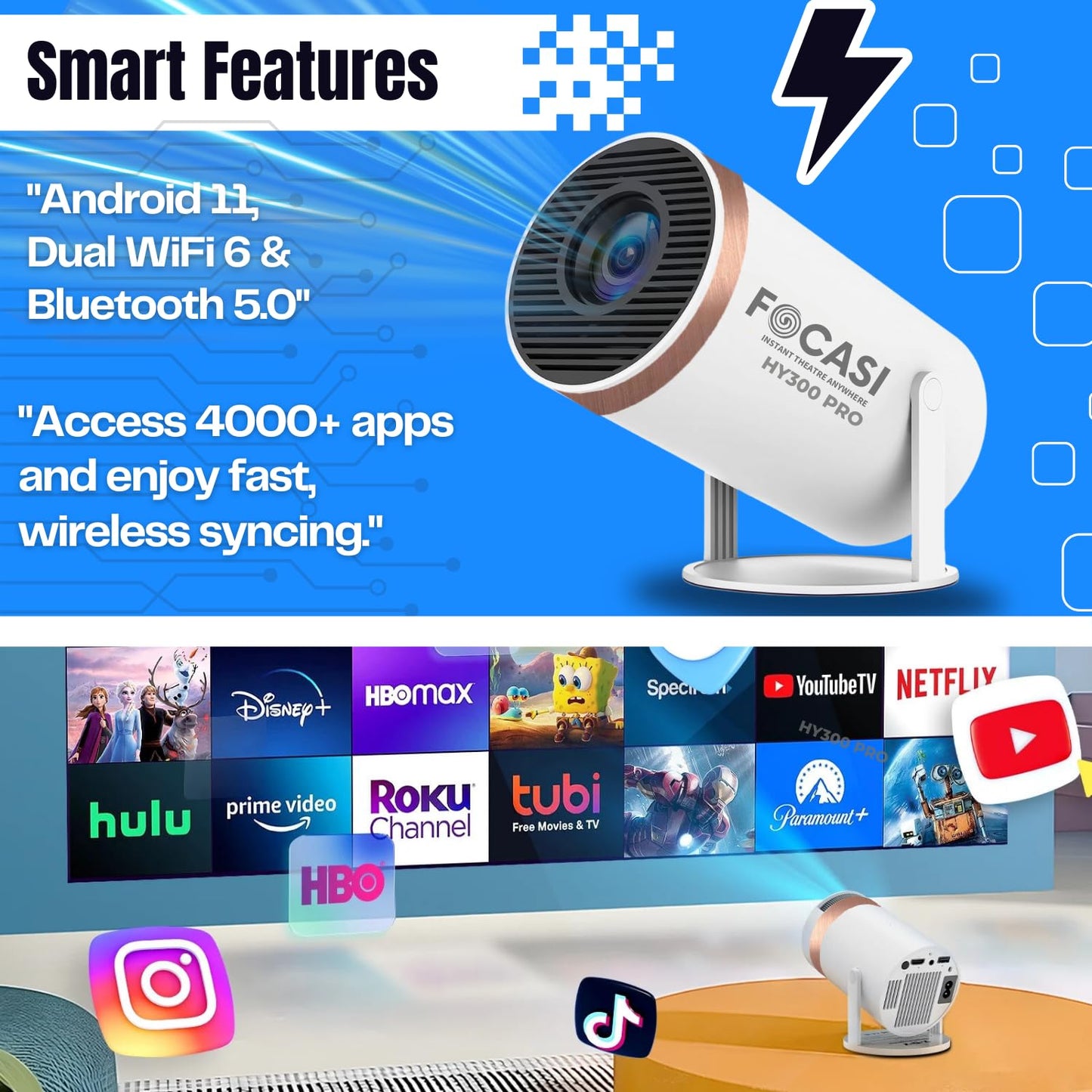 Projector for Home FOCASI300 PRO - FOCASI